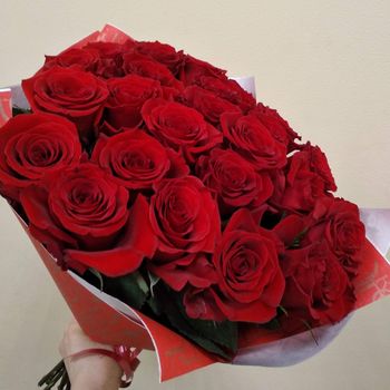 25 роз ,Эквадор, 60см